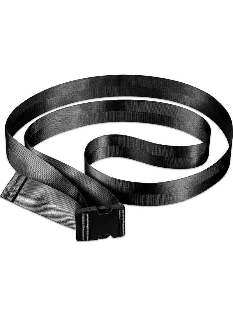 Extremity Mobilization Belt Manual Traction Mobility Strap Adjustable Fun Gait Belts for Stretching Yoga Leg Shoulder Exercise (Black) - Image 1